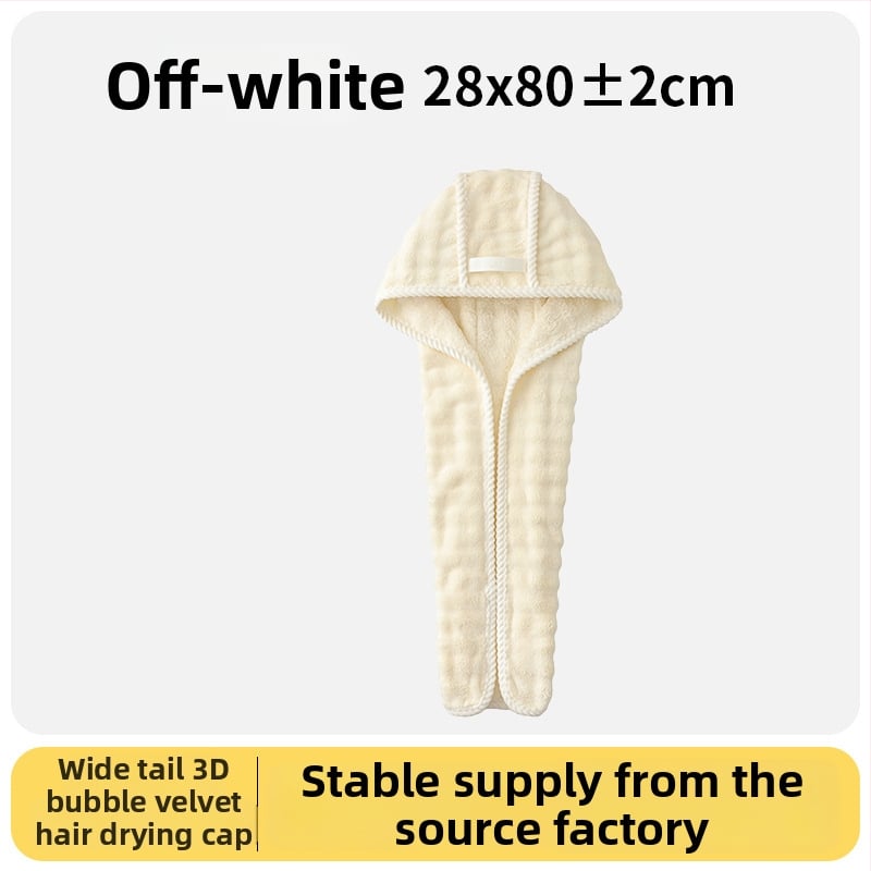 Шапка за сушене на коса от корална флис, 32 нишки, плоско тъкане, 120–139 г, марка Man youyou