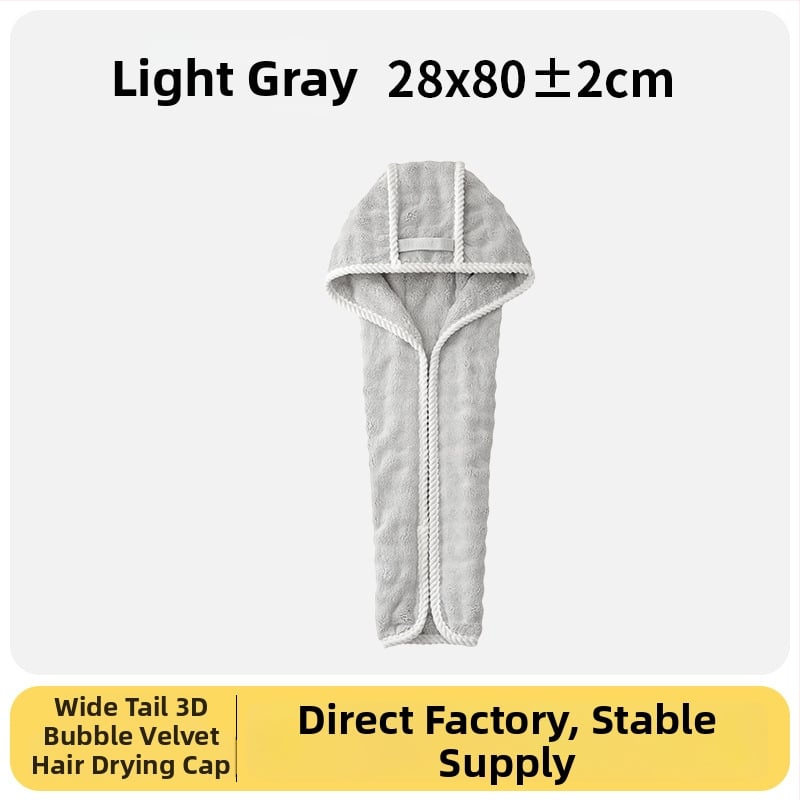 Шапка за сушене на коса от корална флис, 32 нишки, плоско тъкане, 120–139 г, марка Man youyou