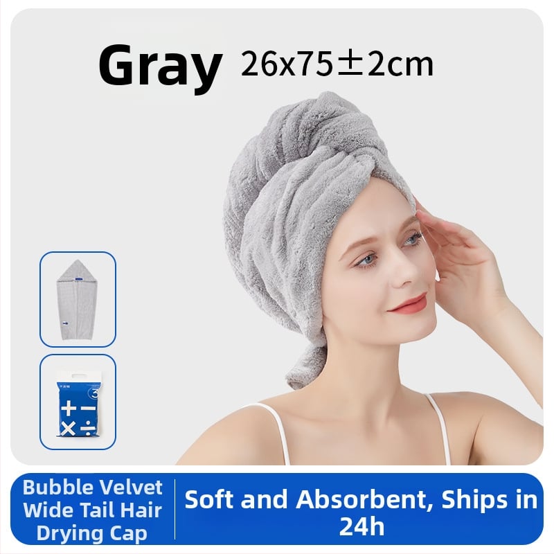 Шапка за сушене на коса от корална флис, 32 нишки, плоско тъкане, 120–139 г, марка Man youyou