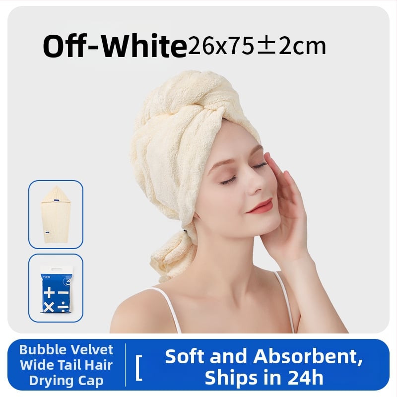 Шапка за сушене на коса от корална флис, 32 нишки, плоско тъкане, 120–139 г, марка Man youyou