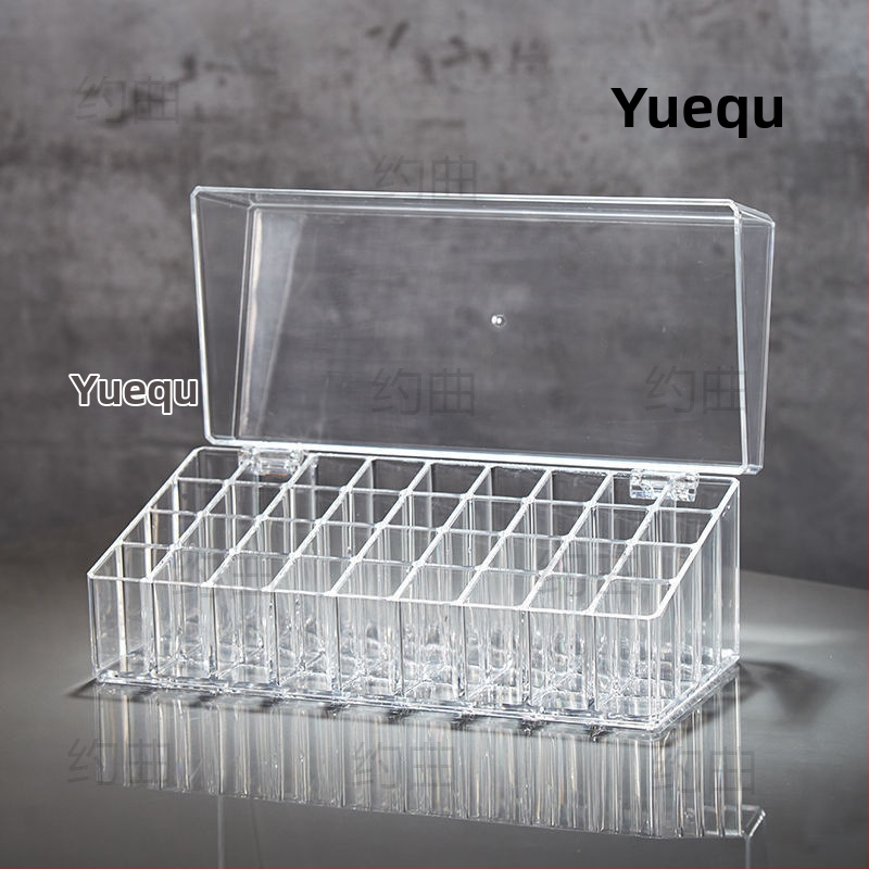 Ακρυλικός οργανωτής κραγιόν – δοχείο αποθήκευσης καλλυντικών με προστασία από σκόνη, κατάλληλο για γραφείο ή κοιτώνες, μινιμαλιστικό στυλ, κυκλοφόρησε το 2023