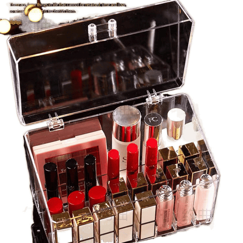 Ακρυλικός οργανωτής κραγιόν – δοχείο αποθήκευσης καλλυντικών με προστασία από σκόνη, κατάλληλο για γραφείο ή κοιτώνες, μινιμαλιστικό στυλ, κυκλοφόρησε το 2023