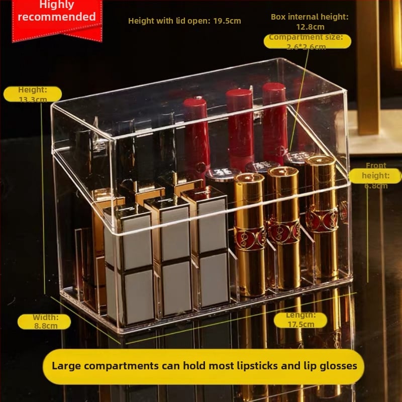 Ακρυλικός οργανωτής κραγιόν – δοχείο αποθήκευσης καλλυντικών με προστασία από σκόνη, κατάλληλο για γραφείο ή κοιτώνες, μινιμαλιστικό στυλ, κυκλοφόρησε το 2023