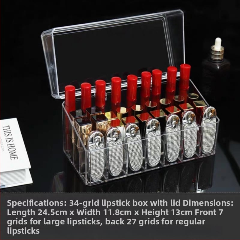 Ακρυλικός οργανωτής κραγιόν – δοχείο αποθήκευσης καλλυντικών με προστασία από σκόνη, κατάλληλο για γραφείο ή κοιτώνες, μινιμαλιστικό στυλ, κυκλοφόρησε το 2023