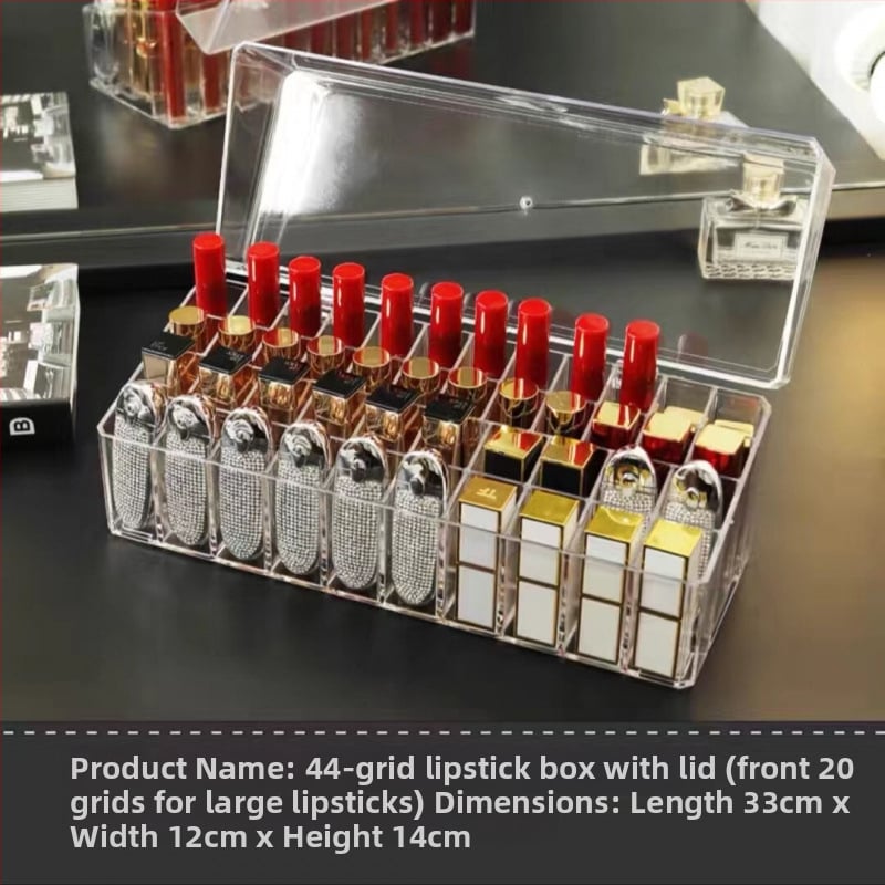 Ακρυλικός οργανωτής κραγιόν – δοχείο αποθήκευσης καλλυντικών με προστασία από σκόνη, κατάλληλο για γραφείο ή κοιτώνες, μινιμαλιστικό στυλ, κυκλοφόρησε το 2023