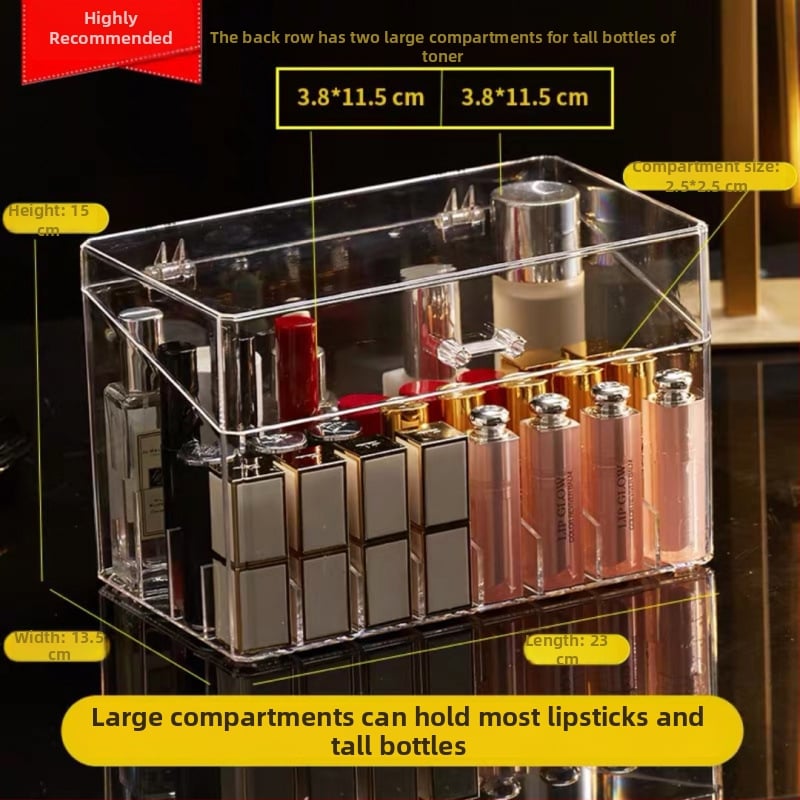 Ακρυλικός οργανωτής κραγιόν – δοχείο αποθήκευσης καλλυντικών με προστασία από σκόνη, κατάλληλο για γραφείο ή κοιτώνες, μινιμαλιστικό στυλ, κυκλοφόρησε το 2023