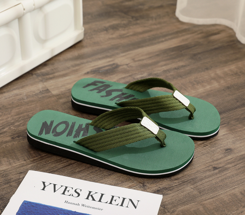 Muške papuče za plažu – Korejska verzija, tkani gornji dio, EVA đon