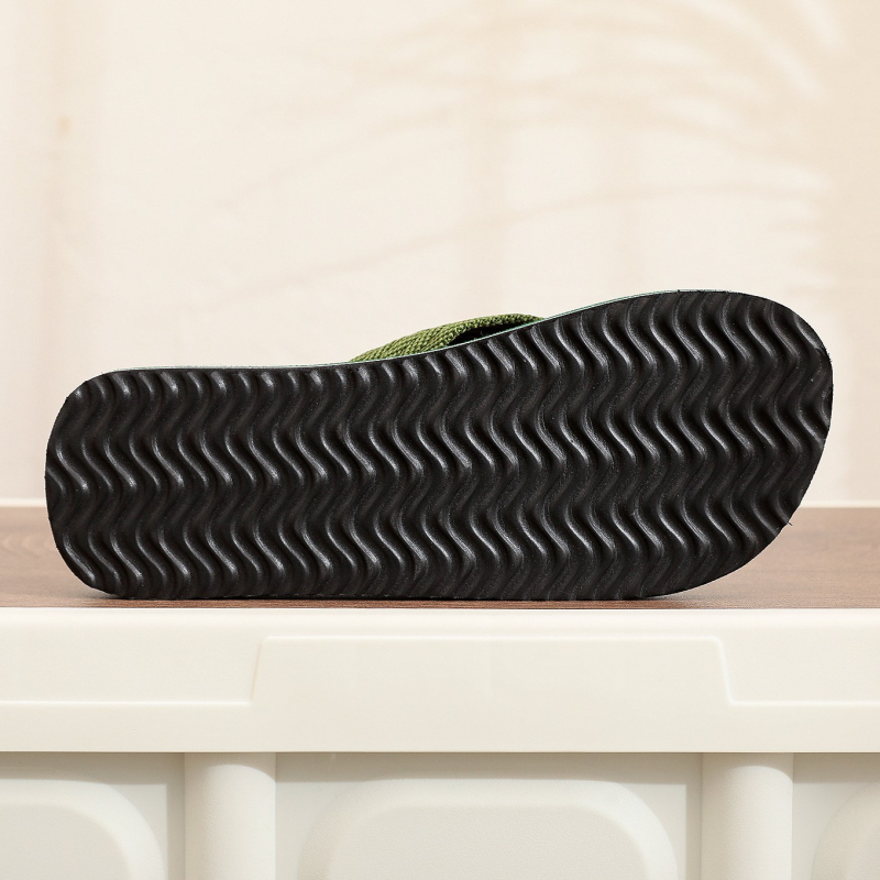 Muške papuče za plažu – Korejska verzija, tkani gornji dio, EVA đon