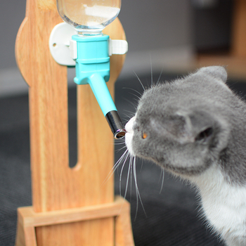 Meow Fairy ξύλινος διανομέας νερού για κατοικίδια — κρεμαστό μπουκάλι νερού για γάτες