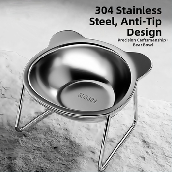 Ανοξείδωτα ανυψωμένα μπολ κατοικίδιων για γάτες και σκύλους, αντι-αναποδογύρισμα, μπολ φαγητού και πόσης, μάρκα Favorite