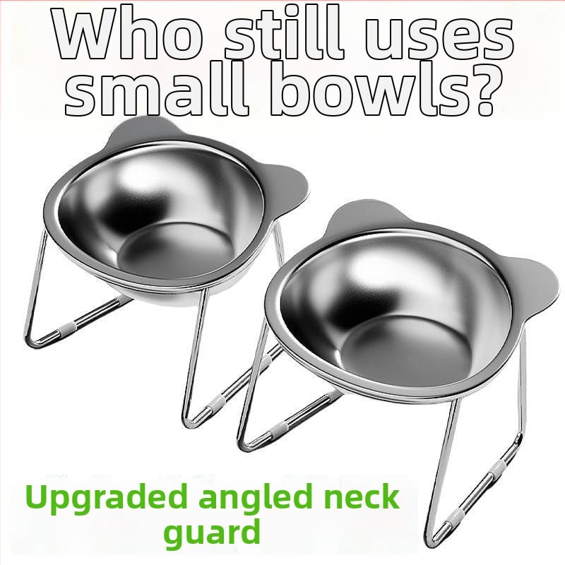 Ανοξείδωτα ανυψωμένα μπολ κατοικίδιων για γάτες και σκύλους, αντι-αναποδογύρισμα, μπολ φαγητού και πόσης, μάρκα Favorite