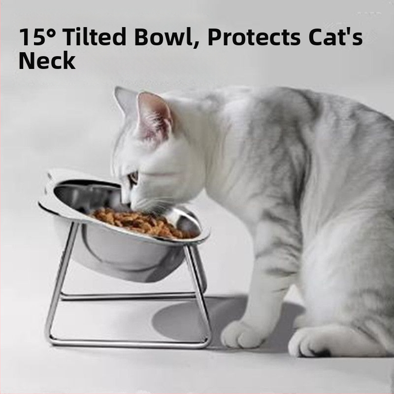 Ανοξείδωτα ανυψωμένα μπολ κατοικίδιων για γάτες και σκύλους, αντι-αναποδογύρισμα, μπολ φαγητού και πόσης, μάρκα Favorite