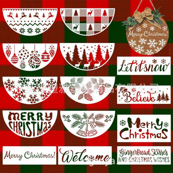 Shapeya PET materiál šablóna na striekanie pre HOME písmená: WELCOME a FAMILY