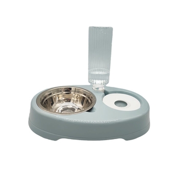 Πλαστικό μπολ για κατοικίδια με διπλό μπολ για φαγητό και νερό και αυτόματο σύστημα ταΐσματος - Di's