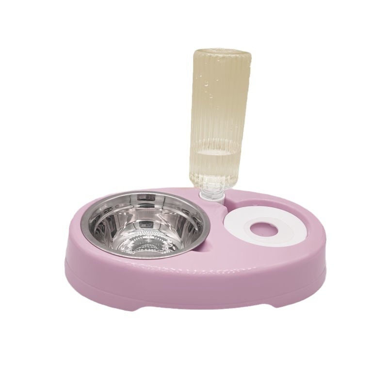 Πλαστικό μπολ για κατοικίδια με διπλό μπολ για φαγητό και νερό και αυτόματο σύστημα ταΐσματος - Di's