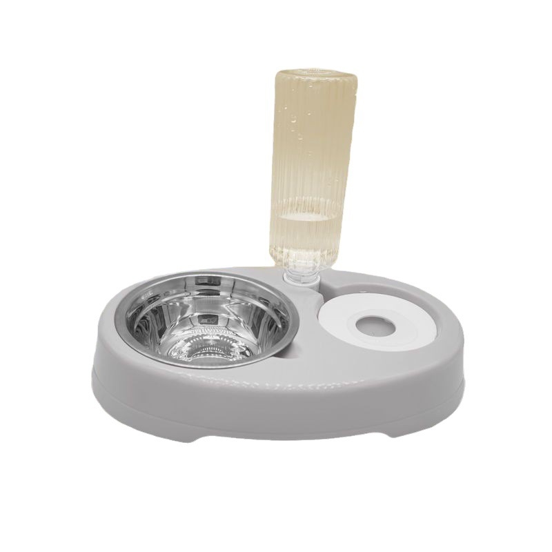 Πλαστικό μπολ για κατοικίδια με διπλό μπολ για φαγητό και νερό και αυτόματο σύστημα ταΐσματος - Di's