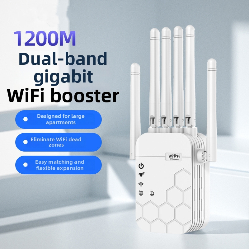 WiFi repeater sa šest antena | 1200 Mbps | pokrivenost 300 m | 802.11ac | kroz zid