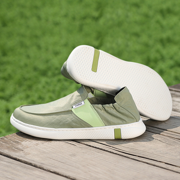 Muške casual slip-on mokasice s gornjim dijelom od brušene kože, potplat od breskvnog drveta, Goodyear šav, ljeto