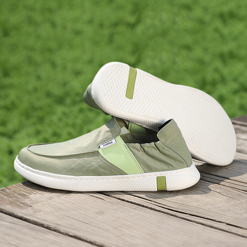 Muške casual slip-on mokasice s gornjim dijelom od brušene kože, potplat od breskvnog drveta, Goodyear šav, ljeto
