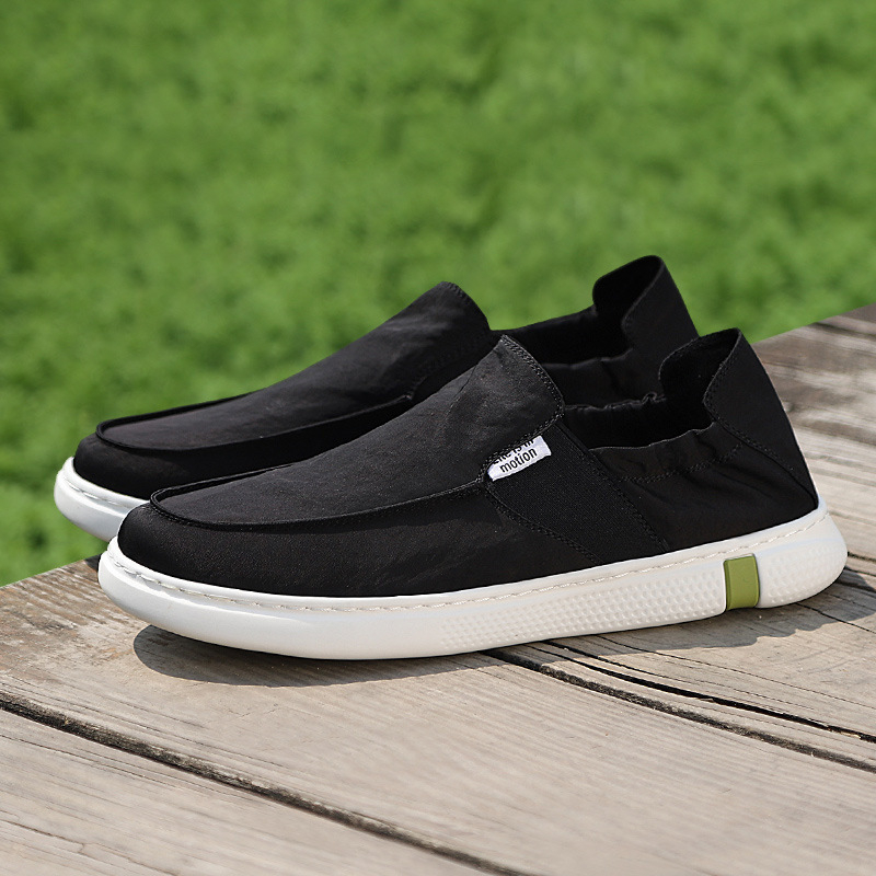 Muške casual slip-on mokasice s gornjim dijelom od brušene kože, potplat od breskvnog drveta, Goodyear šav, ljeto