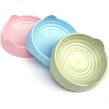 Κύπελλο φαγητού για κατοικίδια – PP πλαστικό, μπολ με σχέδιο καρτούν αυτιά, μονό μπολ, συμβατό με αυτόματη σίτιση, Meng Qigong