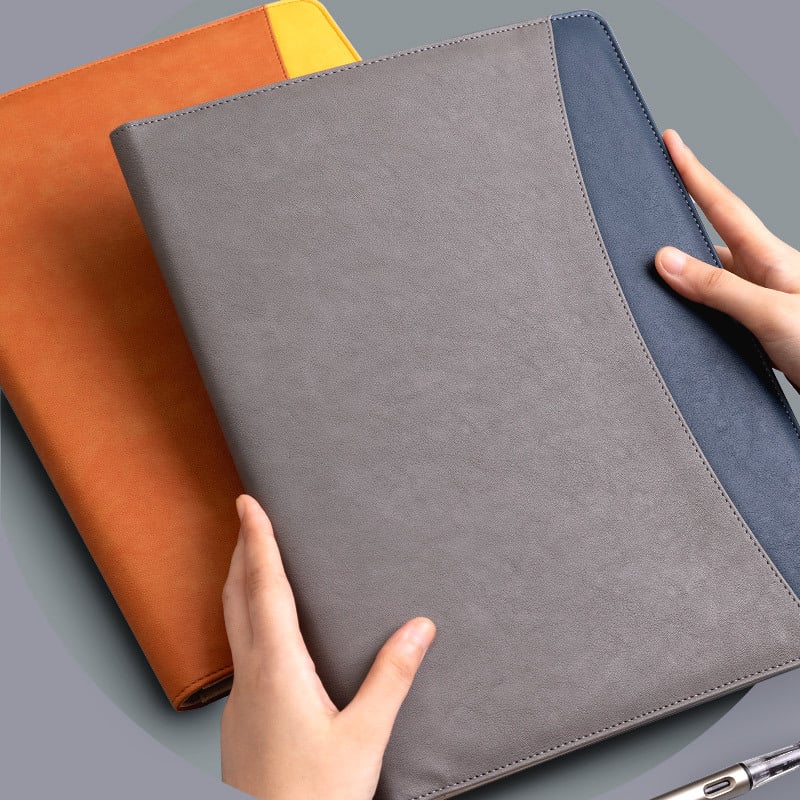 A4 kožni clipboard za dokumente sa snažnim klipom i pločnim klipom, prilagodljiv logotipu