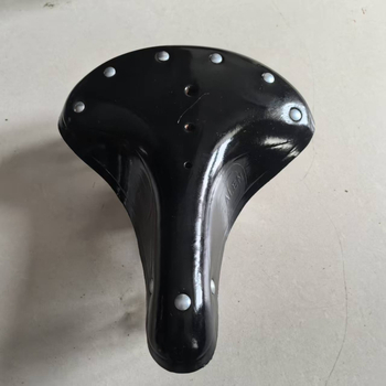 Șa de bicicletă, piele de vită, design retro cu trei arcuri, modelul 28, pentru biciclete obișnuite