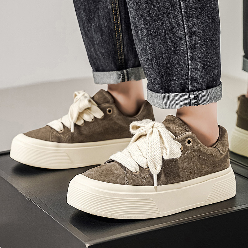 Unisex casual Board tenisice – okrugli vrh, PU gornja, gumeni potplat, niski gornji dio, vezanje šnurkama, prozračna unutrašnjost