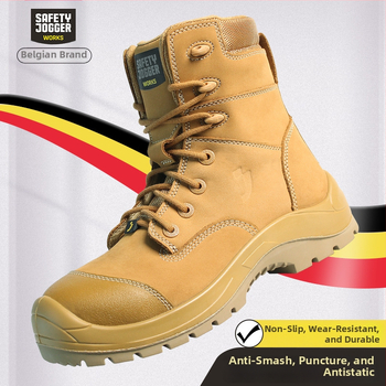 Pantofi de protecție pentru muncă, înalți, cu protecție la lovituri, perforare, antistatice, rezistenți la uzură, talpă antiderapantă