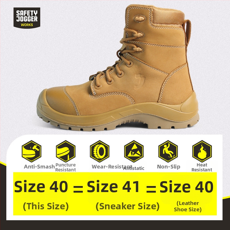 Pantofi de protecție pentru muncă, înalți, cu protecție la lovituri, perforare, antistatice, rezistenți la uzură, talpă antiderapantă