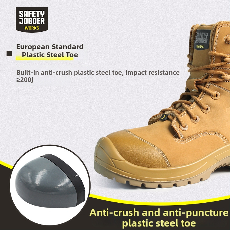 Pantofi de protecție pentru muncă, înalți, cu protecție la lovituri, perforare, antistatice, rezistenți la uzură, talpă antiderapantă