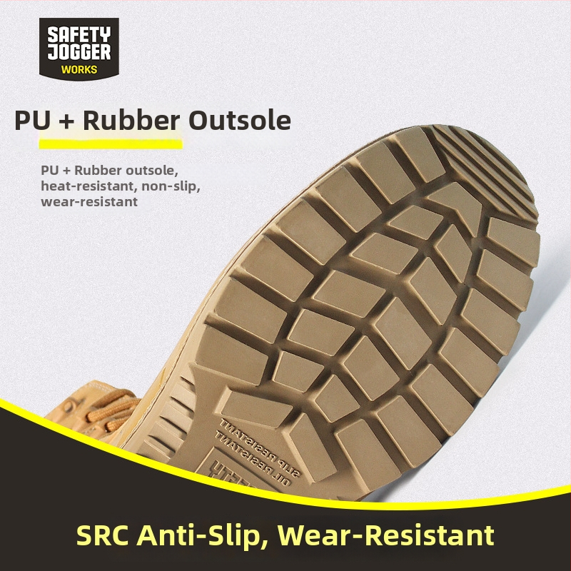 Pantofi de protecție pentru muncă, înalți, cu protecție la lovituri, perforare, antistatice, rezistenți la uzură, talpă antiderapantă