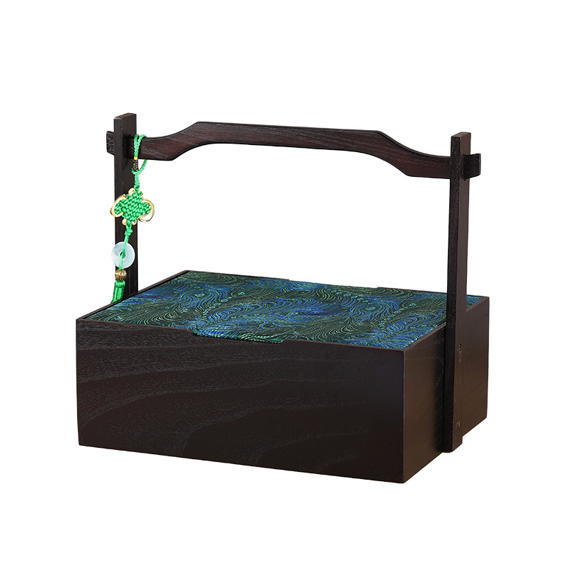 Prilagodljiva drvena kutija za darove s unutarnjom podstavljom, mogućnost tiskanja logotipa, težina oko 2 kg, univerzalno pakiranje za kolačiće i Mooncakes