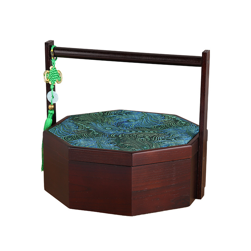 Prilagodljiva drvena kutija za darove s unutarnjom podstavljom, mogućnost tiskanja logotipa, težina oko 2 kg, univerzalno pakiranje za kolačiće i Mooncakes