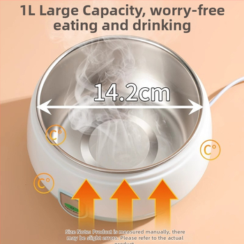 Θερμαινόμενος δίσκος πόσιμου νερού για γάτες από ανοξείδωτο ατσάλι
