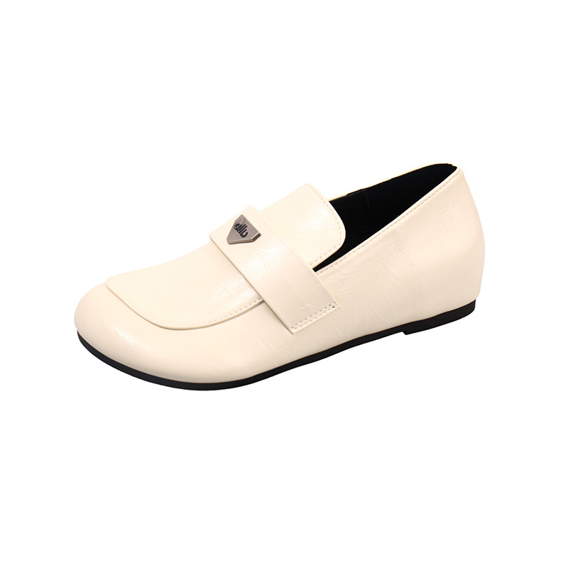 Ženske Slip-On Mokasine, mikrovlaknena koža, okrugli nos, niski 1-3 cm, gumeni đon