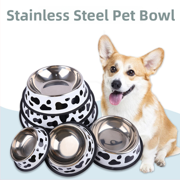 Κύπελλο κατοικίδίων από ανοξείδωτο ατσάλι, στρογγυλό, αντι-ανατροπή, για γάτες και σκύλους, μάρκα Pet Baihui, διαθέσιμη ιδιωτική ετικέτα