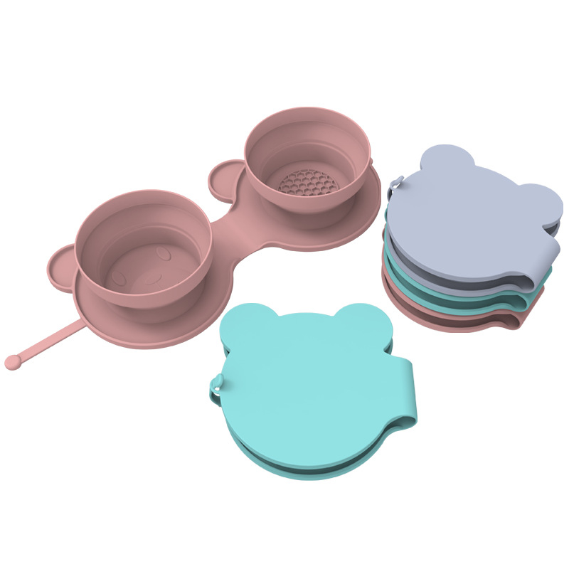 Αναδιπλούμενο διπλό μπολ σιλικόνης για γάτες και σκύλους, φορητός υπαίθριος εξοπλισμός ταΐσματος και πόσης, μάρκα Wolf Leopard Lion; Υλικό: Σιλικόνη; Τύπος: Αναδιπλούμενο διπλό μπολ; Κατηγορία: Εξοπλισμός ταΐσματος κατοικίδιων