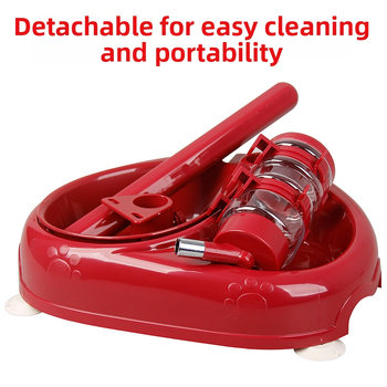 Πλαστικός διανομέας νερού για κατοικίδια με σχέδιο βεντούζας — κατάλληλος για γάτες και σκύλους, μη αυτόματη τροφοδοσία, LXGPET