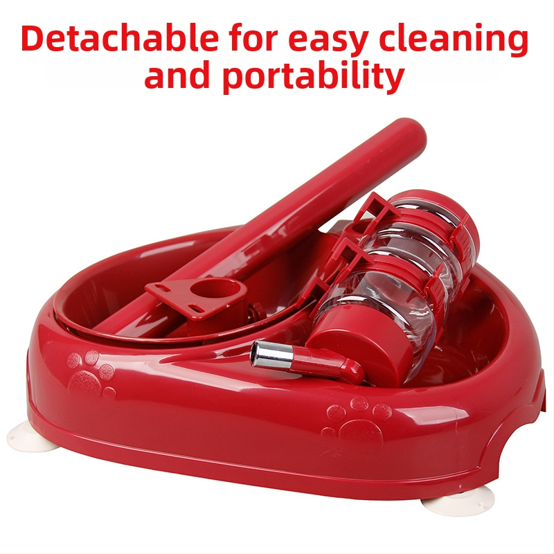 Πλαστικός διανομέας νερού για κατοικίδια με σχέδιο βεντούζας — κατάλληλος για γάτες και σκύλους, μη αυτόματη τροφοδοσία, LXGPET