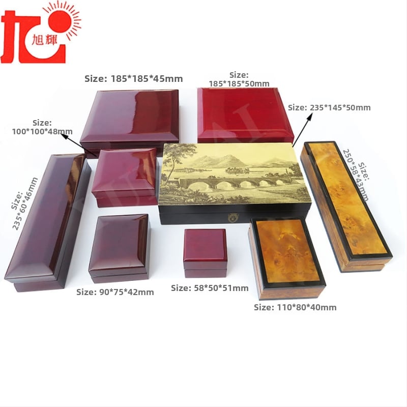 Drvena kutija za nakit – drveni materijal, kutija za pakiranje nakita, za ogrlice, narukvice, prstene i naušnice