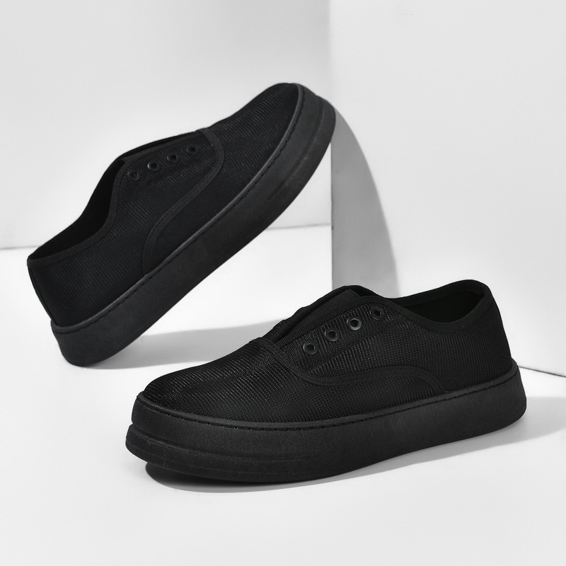 Férfi hálós Slip-On cipő, gumírozott talppal, alacsony profil, légáteresztő