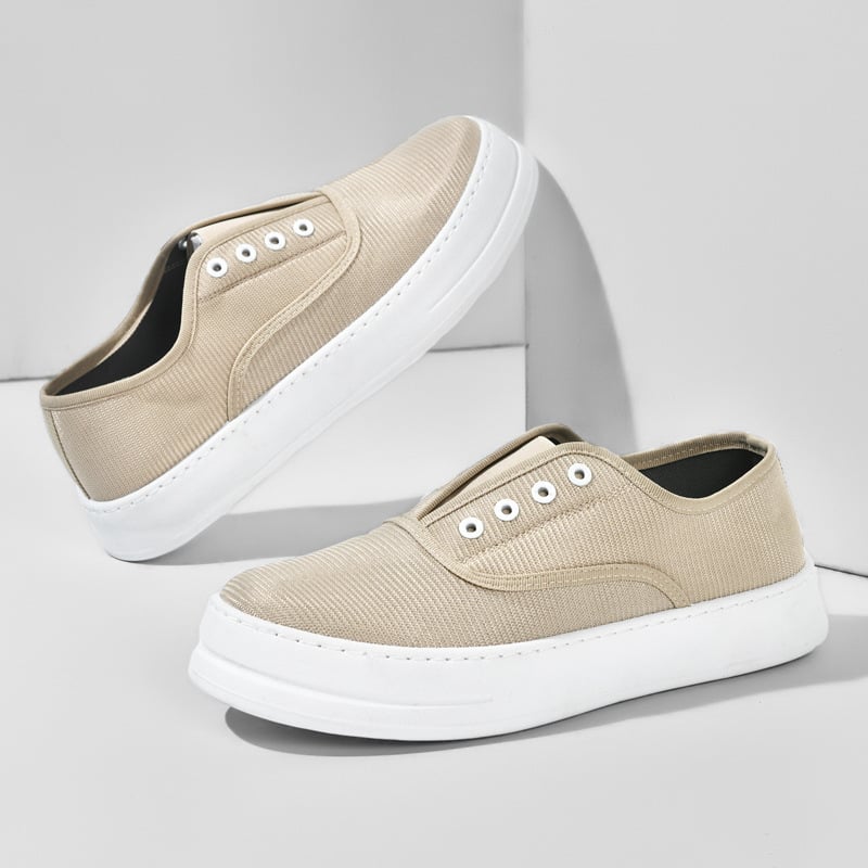 Férfi hálós Slip-On cipő, gumírozott talppal, alacsony profil, légáteresztő