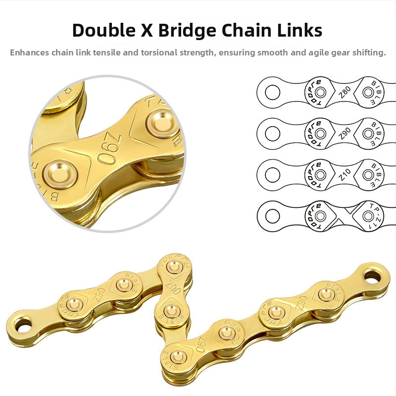 Αλυσίδα ποδηλάτου E-LT01, 116 συνδέσμοι, βήμα 12.7, χάλυβας, ηλεκτροπλατιωμένη αντίσταση στη διάβρωση