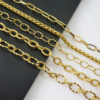 Nerđajući čelik lanac hadjih kostiju nakit - elektroplating, URKAY, proljeće 2025