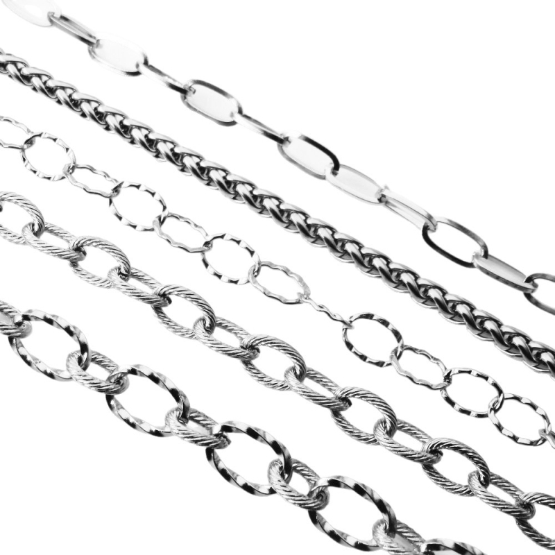 Nerđajući čelik lanac hadjih kostiju nakit - elektroplating, URKAY, proljeće 2025