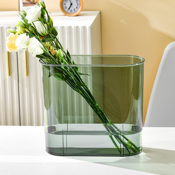 Οβάλ πλαστικός κάδος απορριμμάτων γραφείου, 10 L, χωρίς καπάκι