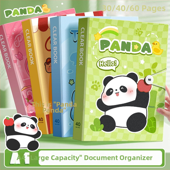 Kaba Bear KBX-7091 Plastični A4 višestruki klips folder s prozirnim umetcima, 230 klamerica