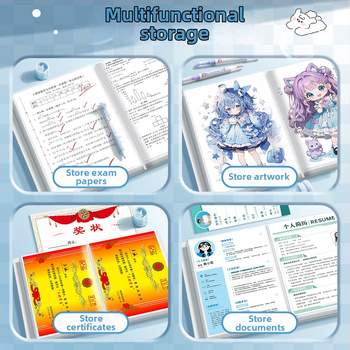 Kaba Bear KBX-7091 Plastični A4 višestruki klips folder s prozirnim umetcima, 230 klamerica