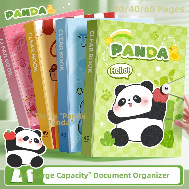Kaba Bear KBX-7091 Plastični A4 višestruki klips folder s prozirnim umetcima, 230 klamerica